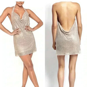 NWT Meshki Meilani Diamanté Mini Dress Size XS